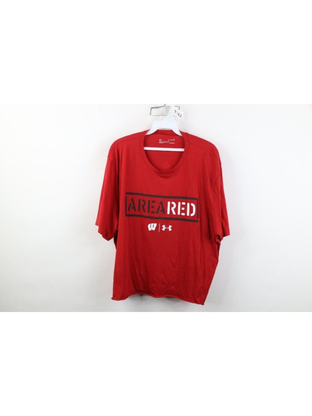 Under Armour Womens XL Custom Cropped University of Wisconsin Area Red T-Shirt